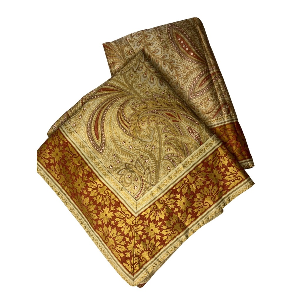 P.O.S.H. by REVMAN Paisley Print Cotton Pillow Sham‎ Set of two gold,rust Floral